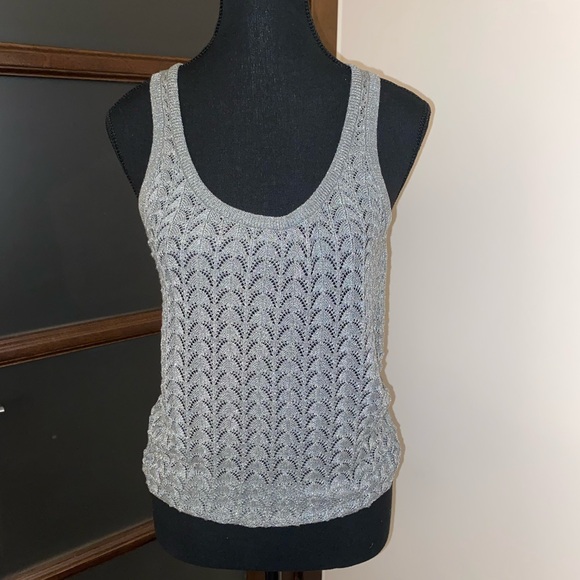 Zara Tops - Zara Silver Knot Tank Top ptp 17-19”